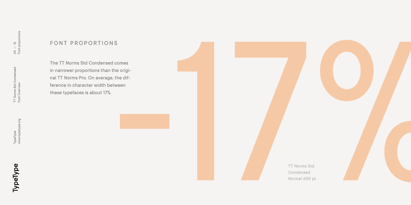 Ejemplo de fuente TT Norms Std Condensed Medium Italic